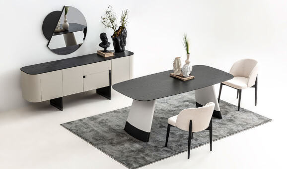 Delta Gri Siyah Yemek Odası - 3