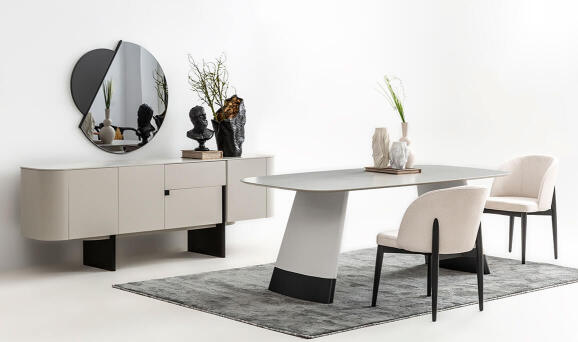 Delta Gri Siyah Yemek Odası - 4