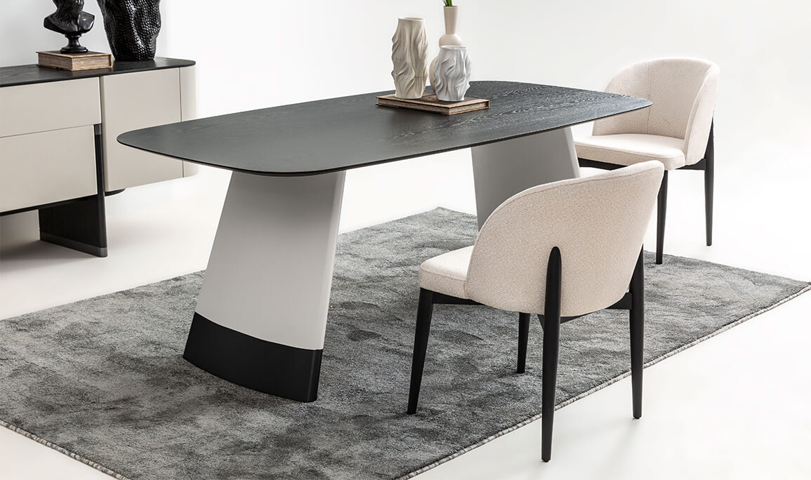 Delta Gri Siyah Yemek Odası - 12