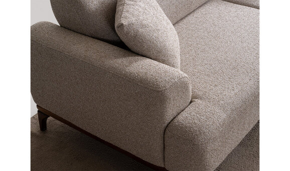 Elizya Krem Üçlü Koltuk - 9