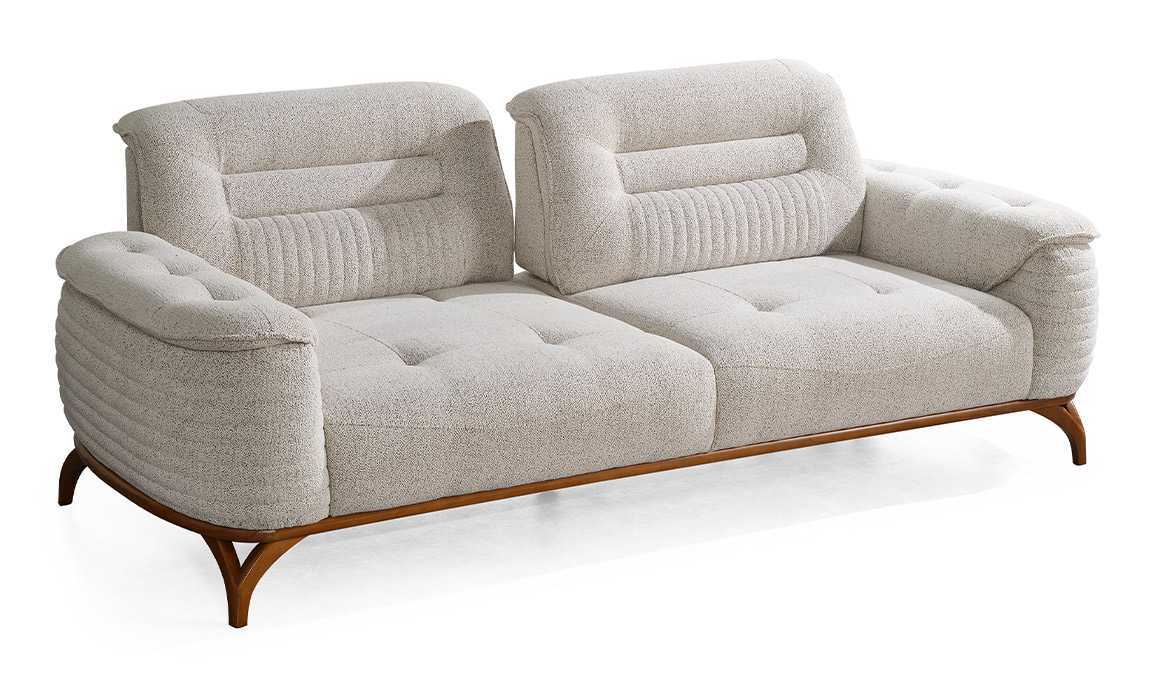 Erika Krem Üçlü Koltuk - 3