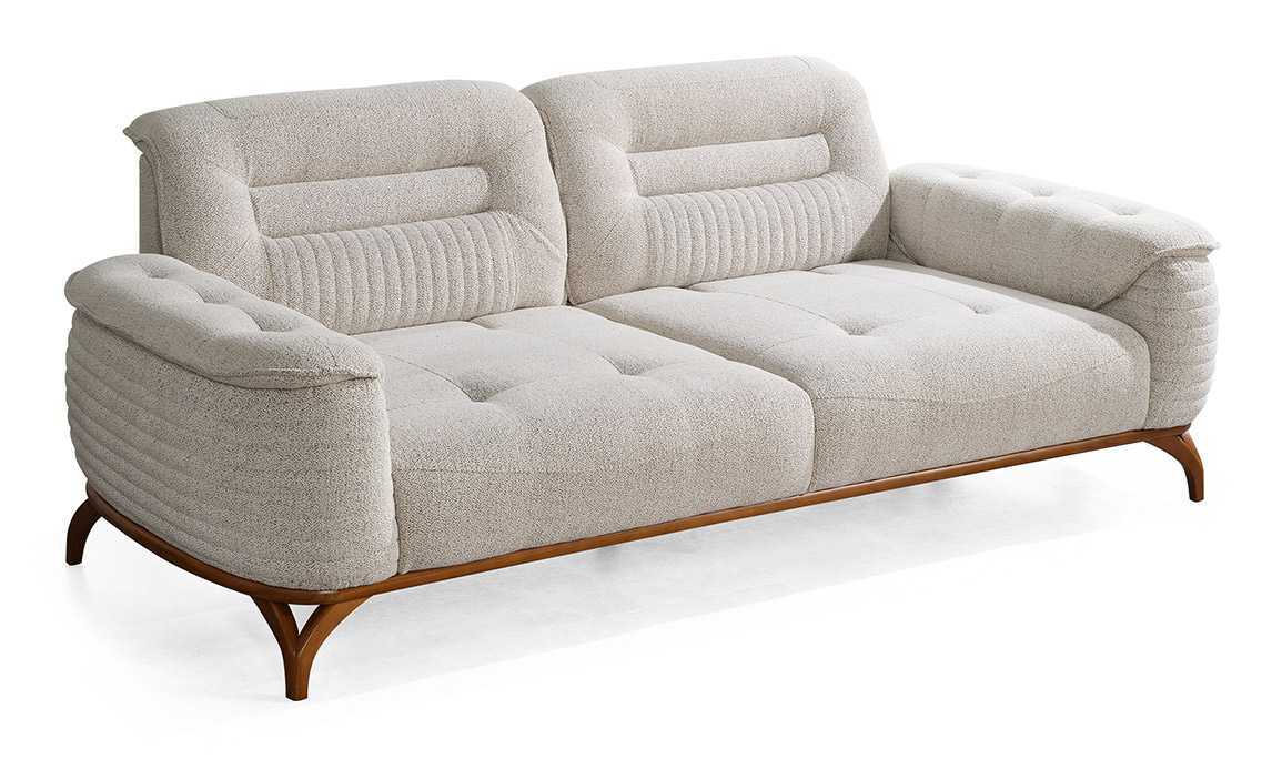 Erika Krem Üçlü Koltuk - 4