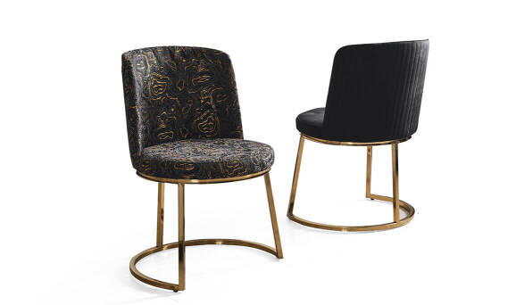 Gucci Siyah Gold Sandalye - 