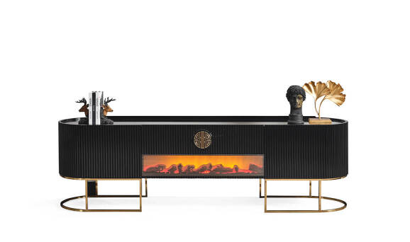 Gucci Siyah Gold Tv Ünitesi - 7