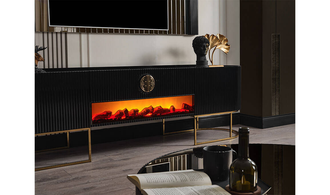 Gucci Siyah Gold Tv Ünitesi - 3