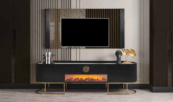 Gucci Siyah Gold Tv Ünitesi - 2