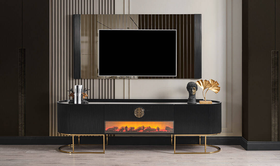 Gucci Siyah Gold Tv Ünitesi - 2