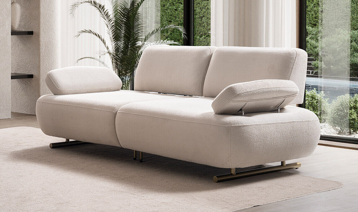 İkon Beyaz Üçlü Koltuk - 3