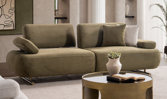 İkon Yeşil Üçlü Koltuk - 6