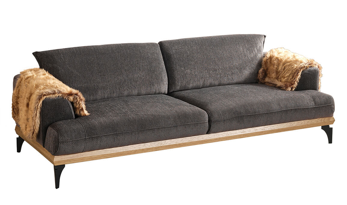 Jolie Siyah Üçlü Koltuk - 3