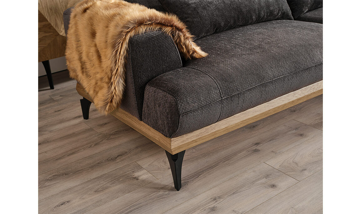 Jolie Siyah Üçlü Koltuk - 6