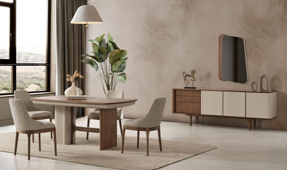 Latte Ceviz Yemek Odası - 2