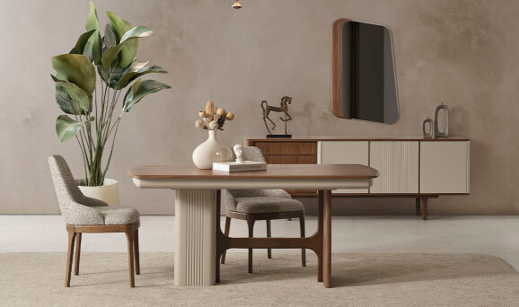 Latte Ceviz Yemek Odası - 3