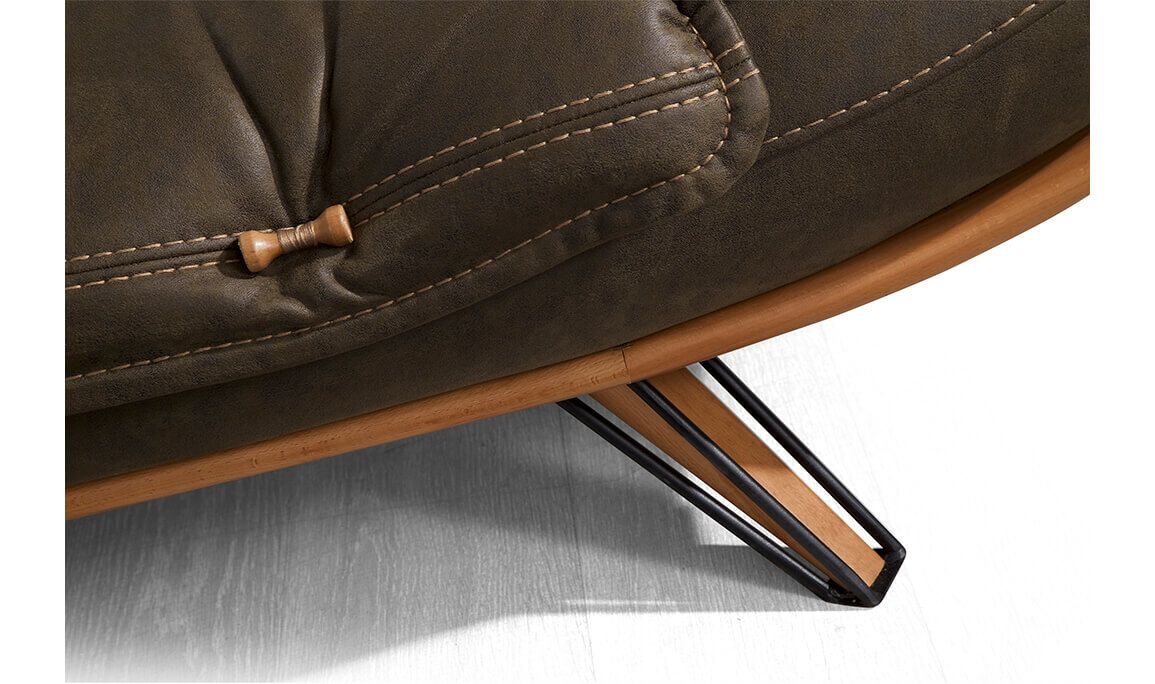 Lizbon Yeşil Üçlü Koltuk