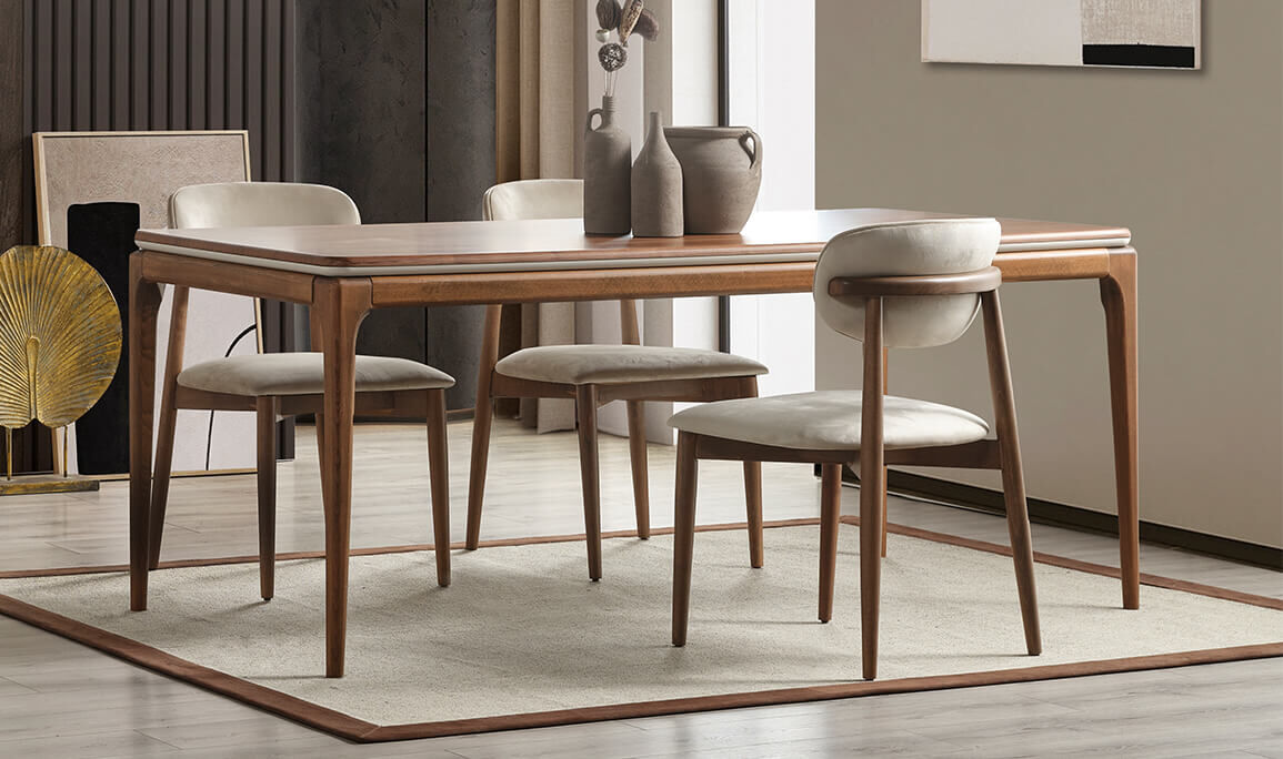 Long Ceviz Yemek Masası