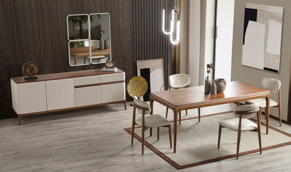 Long Ceviz Yemek Odası - 2