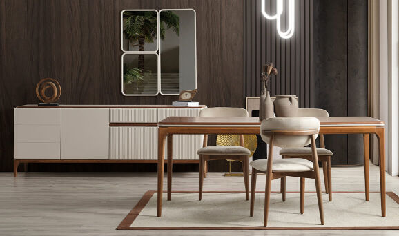 Long Ceviz Yemek Odası - 3