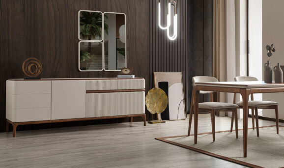 Long Ceviz Yemek Odası - 5