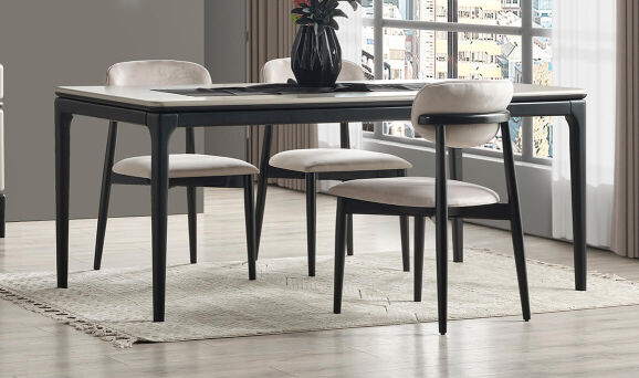 Long Gri Yemek Masası - 1