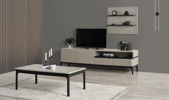 Long Gri Yemek Odası - 4