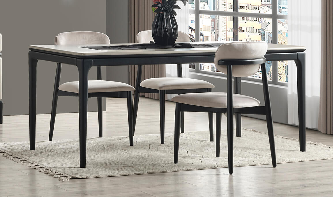 Long Gri Yemek Odası - 6