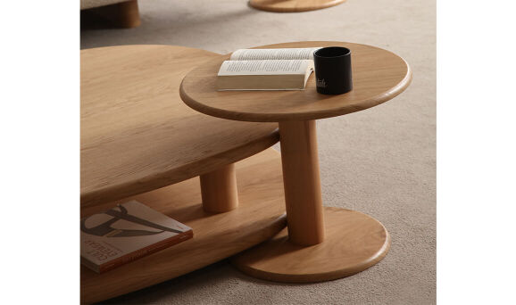 Lucca Meşe Yan Sehpa - 