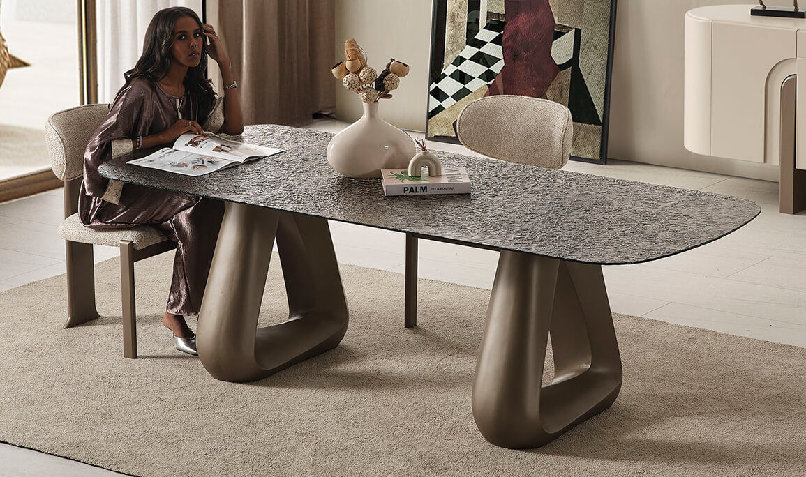 Luka Füzyon Cam Yemek Masası