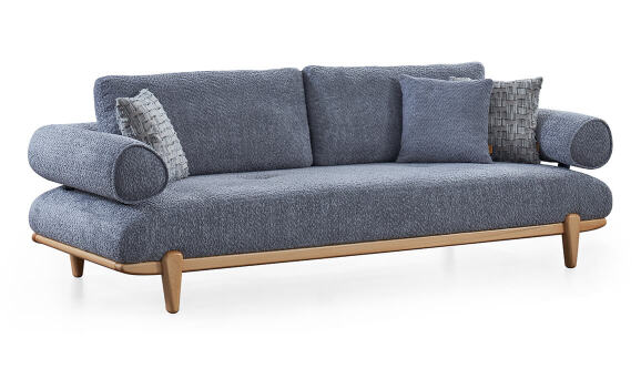 Lunara Üçlü Koltuk Mavi - 4