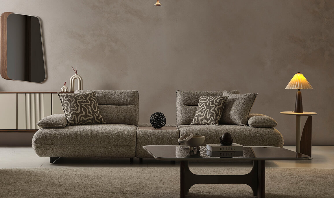 Lupin Sehpalı Üçlü Koltuk