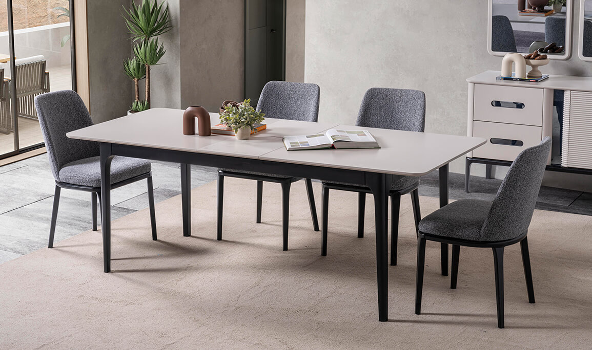 Lusso Yemek Odası Siyah - 7