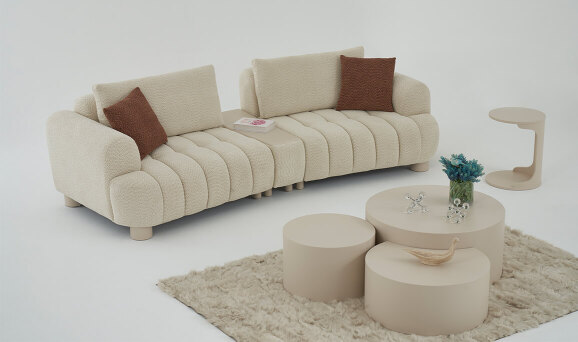 Melina Sehpalı Üçlü Koltuk - 2