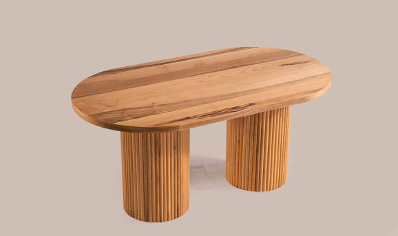 Merit Oval Mutfak Masası Ceviz - 1