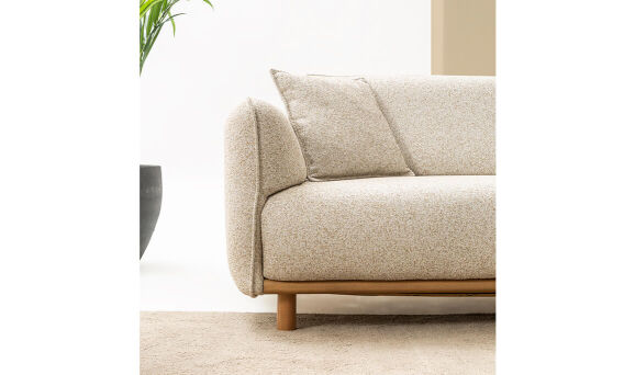 Mina Krem Üçlü Koltuk - 14