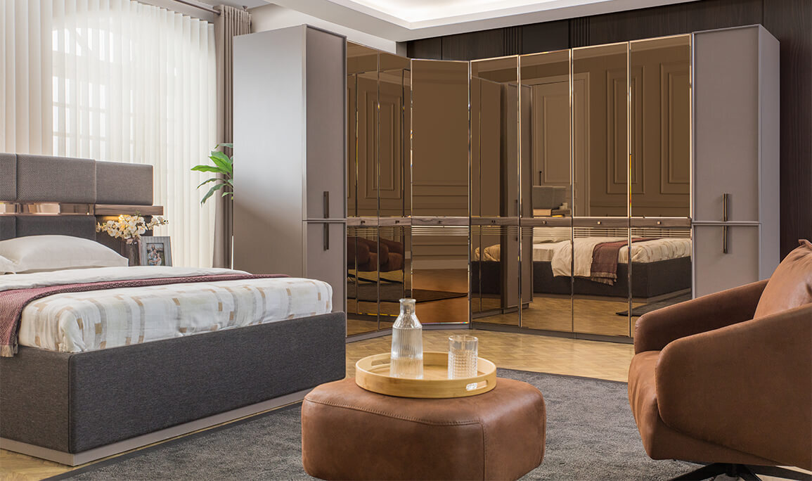 Mirza 8 Kapılı Köşe Gardırop - 1