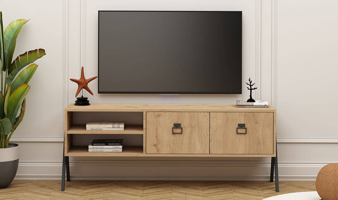 Mona 150 cm Atlantik Çam Tv Sehpası - 1