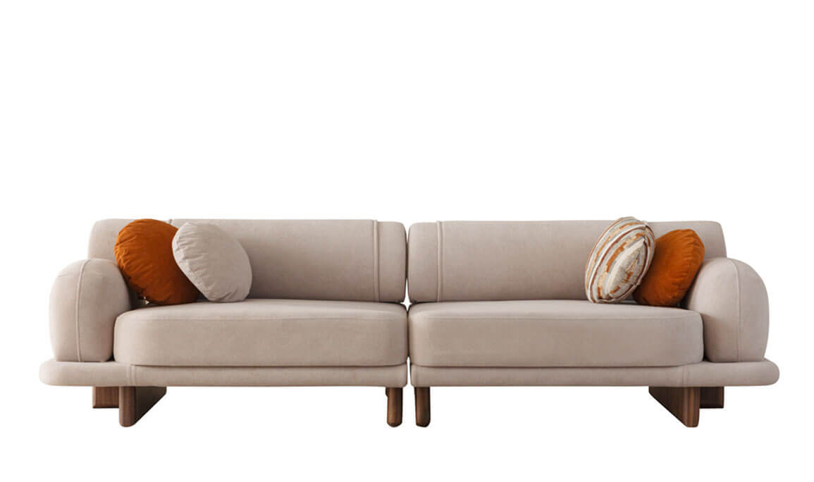 Moon Ceviz Dörtlü Koltuk - 