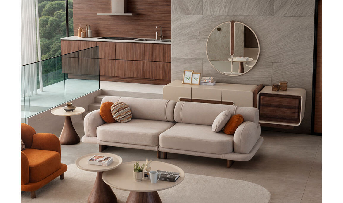 Moon Ceviz Koltuk Takımı - 6