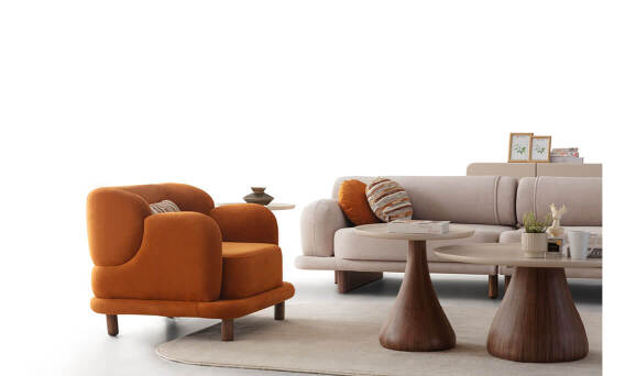 Moon Ceviz Koltuk Takımı - 17