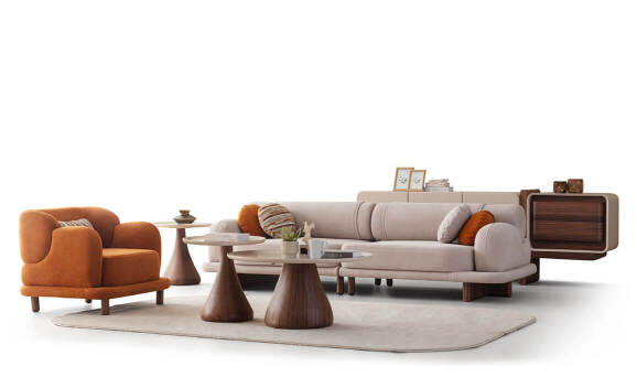 Moon Ceviz Koltuk Takımı - 18