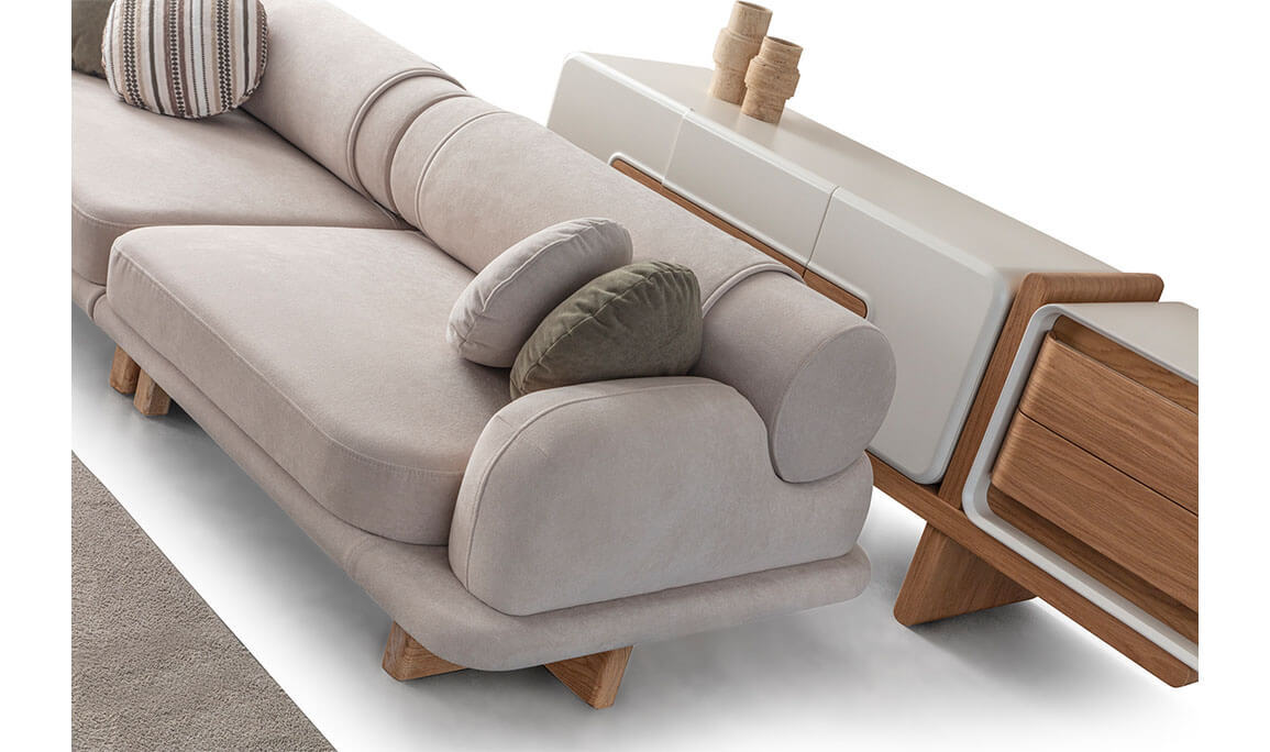 Moon Meşe Dörtlü Koltuk - 11