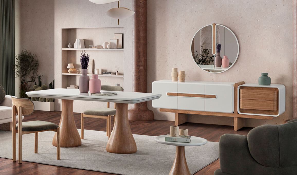 Moon Meşe Yemek Odası - 