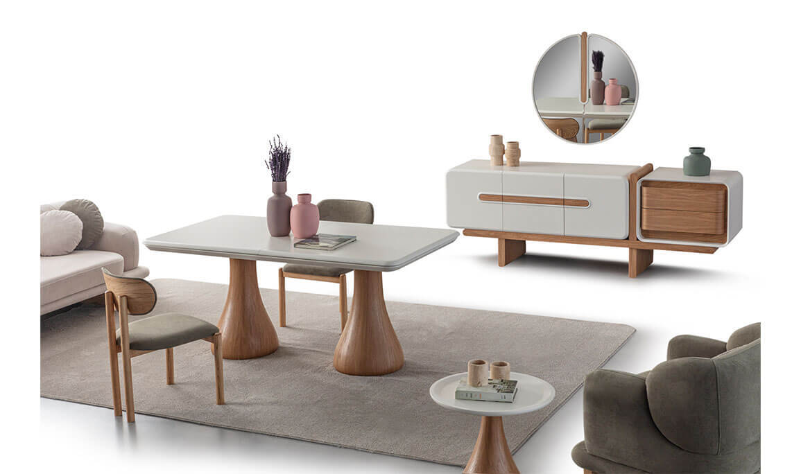 Moon Meşe Yemek Odası - 2