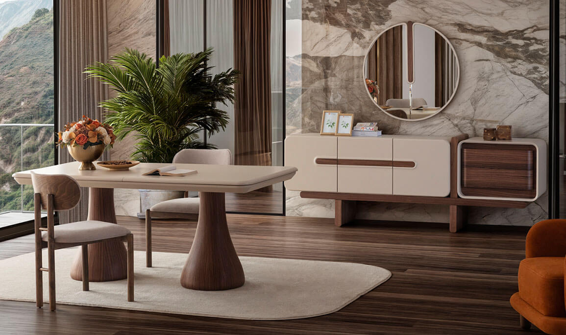 Moon Ceviz Yemek Odası - 