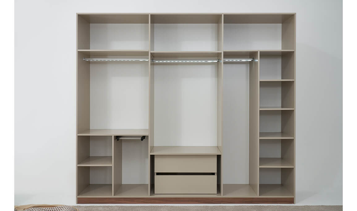 Oslo Ceviz 6 Kapılı Gardırop