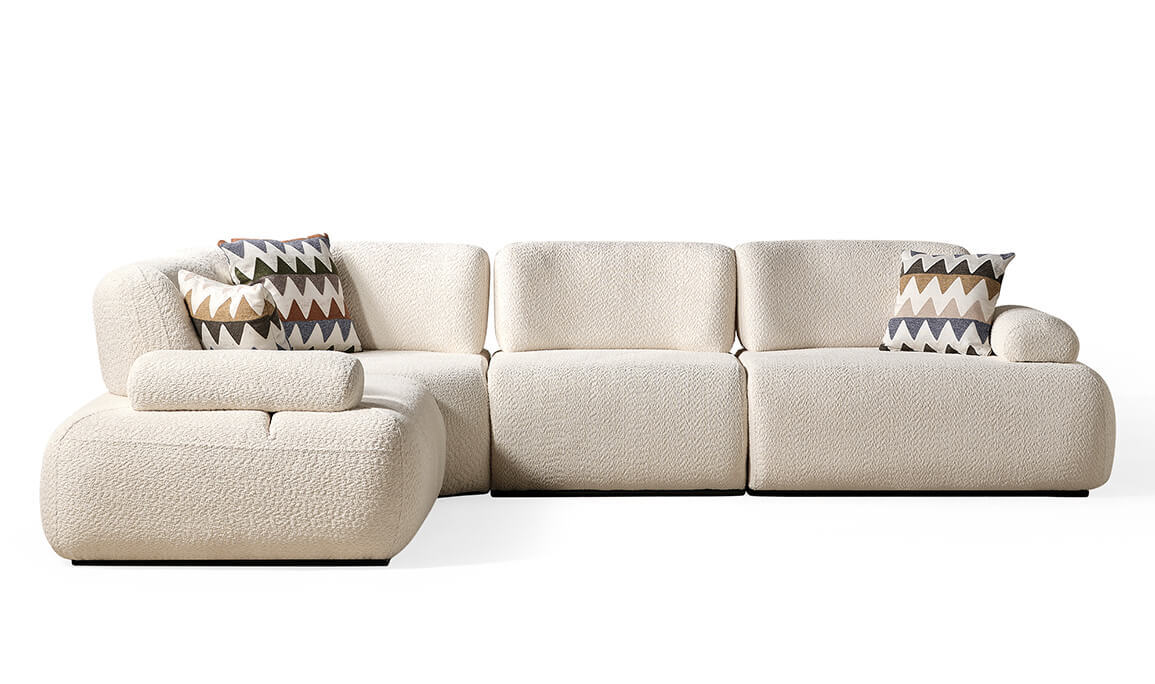 Puffy Beyaz L Köşe Takımı - 7