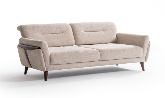 Riva Beyaz Üçlü Koltuk - 6