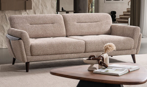 Riva Kahverengi Üçlü Koltuk - 6