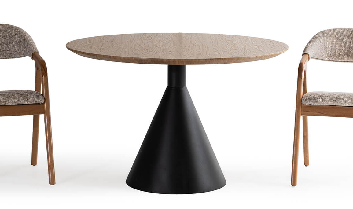 Sasa Meşe Siyah Mutfak Masası - 