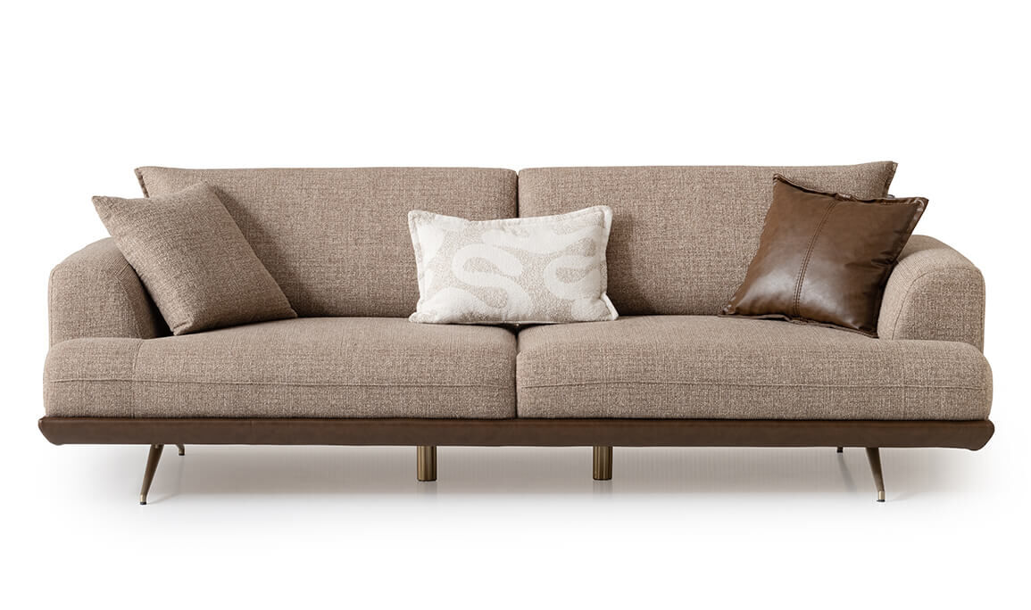 Sofia Kahverengi Üçlü Koltuk - 2