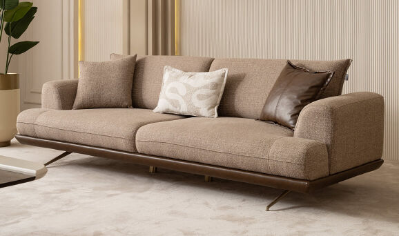 Sofia Kahverengi Üçlü Koltuk - 7